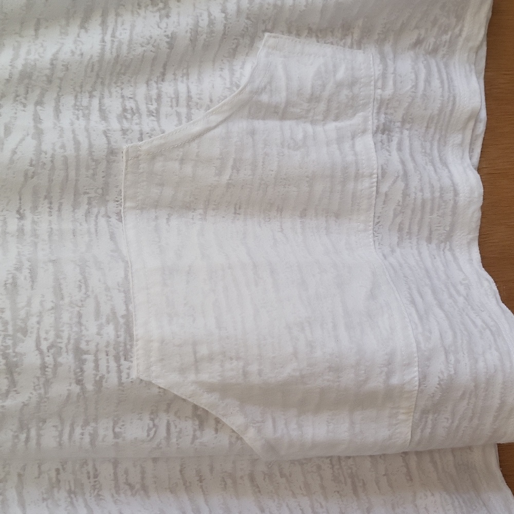 Champion White Hooded Long Sleeve Top Sheer Cover Up Top. Medium - Picture 3 of 15